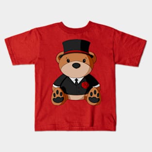 Groom Suit Teddy Bear Kids T-Shirt